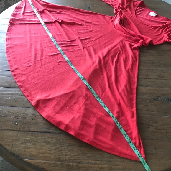 LuLaRoe XXS Nicole dress- solid salmon pink/coral - Picture 11 of 16